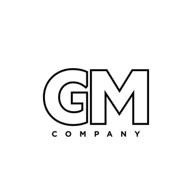 Moda harfi G ve M, GM logo tasarım şablonu. Şirket kimliği için asgari monogram tabanlı logotype.