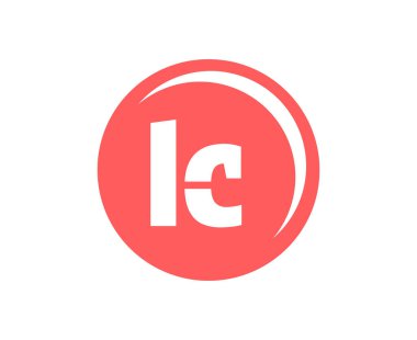 LC spor amblemi ya da takım logoti. Top dükkanı, spor şirketi, eğitim ve kulüp rozeti için L ve C harflerinin kombinasyonlu top logosu..