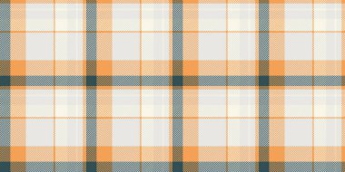 Eskimiş doku kontrol vektörü, piksel tartan ekose arka plan. Saf gümüş ve turuncu renk paletinde eski model tekstil dikişsiz kumaş.