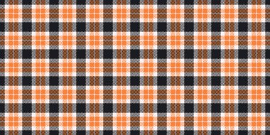 Kareli ekoseli tartan arka plan, kimlik dokusu kusursuz kontrol. Siyah ve deniz kabuğu renk paletinde kısmi kumaş desenli tekstil vektörü.