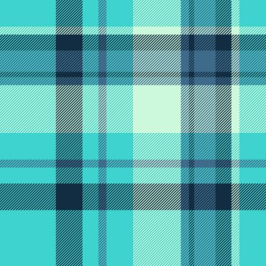 Romantik model vektör kontrolü, elbise dokusu pürüzsüz. Düz tekstil kumaş arkaplan ekoseli gök mavisi ve açık renkli.