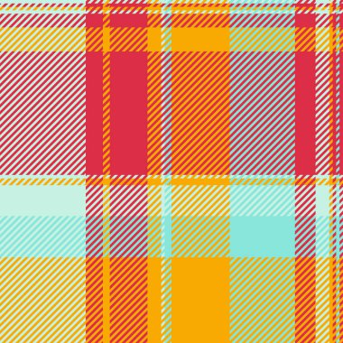 Klasik kumaş kumaş, piknik düzeninde geçmiş kontrolü. Değişim ekose vektörü kırmızı ve parlak renk paletinde dikişsiz.