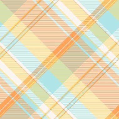 Panel dokusu kontrol şablonu, eskiz kumaş arka plan vektörü. Deniz kabuğunda ve turuncu renk paletinde ekose kumaştan yapılmış canlı bir kumaş..