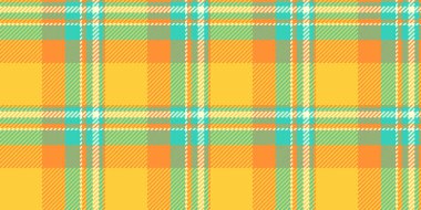 Tartan desenini, kadın tekstil ekoseli kumaşı kutlayın. Kehribar ve mandalina renkleri paletinde kusursuz kumaş..