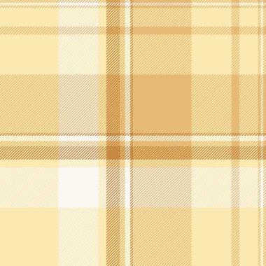 İskoç tekstil dokusu, sanat vektörü dikişsiz ekose. Süslü tartan kumaş arka plan denetimi ışık ve kehribar renk paletinde.