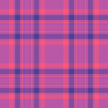 Akış dokusu ekose kumaş, tazı dişi desenli kumaş arka plan. Köpek dişsiz, pembe ve mor renk paletinde vektör tartanı kontrol et.