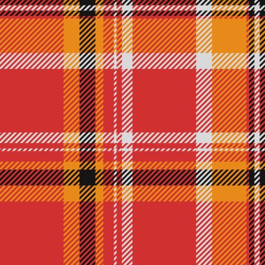 Ekose kumaş vektörü, banyo tartsız desen ver. Reklam dokusu kontrolü kırmızı ve turuncu renk paletinde tekstil arkaplanı.