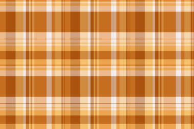 Ticari doku geçmişi, kışın kusursuz kumaş kontrolü. Kırsal tekstil vektör ekose turuncu ve Peru renk paleti.