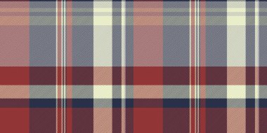 Doku vektör arkaplanı ayarlanıyor, ikonik tekstil deseni pürüzsüz. Gelenek koyu ve kırmızı renk paletinde ekose kumaş denetimi.