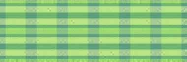 Bandana desenli ekose, grafik tartan kumaş tekstili. Yeşil ve kireç rengi paletinde kusursuz doku vektörü..