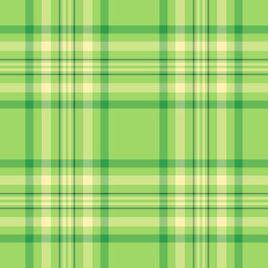 Örtüsüz kumaş vektörü, banyo dokusu ekose kontrolü. Kenarlık arkaplan desenli yeşil ve limon rengi paleti tartan tekstil.