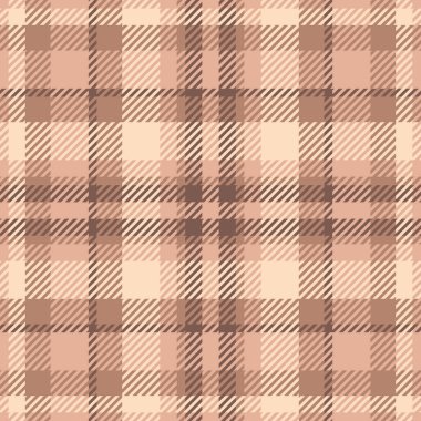 Geçmiş taraması kumaşı, 1940 'ların ekosesiz tekstili. Turuncu ve açık renk paletinde tartan vektör deseni dizayn et.