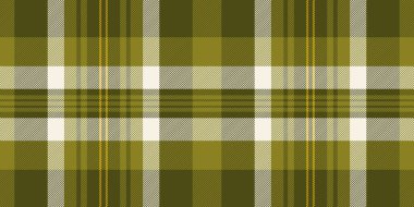Kalın, dikişsiz kumaş, ekose çizim arkaplanı. Tartan vektör kumaşını koyu ve sarı renk paletinde kutla.