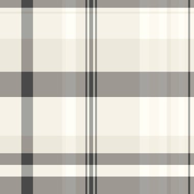 Sıcacık, ekoseli, resmi vektör tekstil deseni. Dikey doku arkaplan kumaşı gri ve keten renk paleti ile tartan.