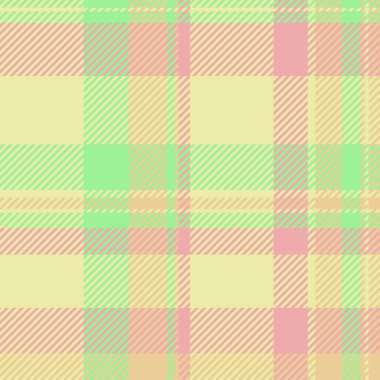 Overlayed pattern tartan texture, color check textile background. Complexity vector fabric plaid seamless in pale goldenrod and light colors palette. clipart