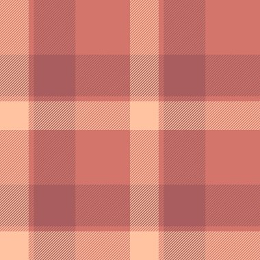 Kürk kumaş kumaşı, internetteki ekoseli kumaş. Kırmızı ve turuncu renk paletinde vektör arkaplan tekstil desenini kes.