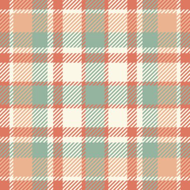 Kırsal tartan dikişsiz tekstil, retro kumaş desenli ekose. Eski dantel ve kırmızı renk paletinde ambalaj şablonu kontrol vektör arka planı.