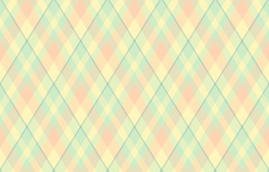 Argyle geometrik eşkenar dörtgenin kusursuz deseni. Harlequin duvar kağıdı tasarımını kontrol et. Web geçmişi için klasik elmas şekilli tekstil malzemesi, baskı kumaşı, kazak, ambalaj kağıdı, hediye kartı, davetiye.