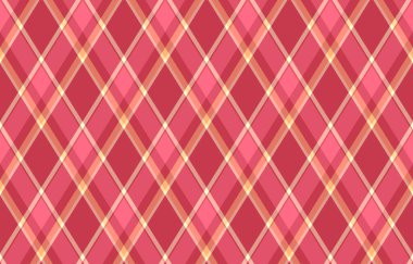 Argyle geometrik eşkenar dörtgenin kusursuz deseni. Harlequin duvar kağıdı tasarımını kontrol et. Web geçmişi için klasik elmas şekilli tekstil malzemesi, baskı kumaşı, kazak, ambalaj kağıdı, hediye kartı, davetiye.