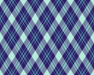 Argyle geometrik eşkenar dörtgenin kusursuz deseni. Harlequin duvar kağıdı tasarımını kontrol et. Web geçmişi için klasik elmas şekilli tekstil malzemesi, baskı kumaşı, kazak, ambalaj kağıdı, hediye kartı, davetiye.