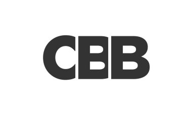 CBB logo tasarım şablonu güçlü ve modern kalın metin ile. Basit ve minimal tipografi içeren ilk tabanlı vektör logosu. Moda şirket kimliği.
