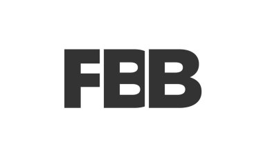FBB logo tasarım şablonu güçlü ve modern kalın metin ile. Basit ve minimal tipografi içeren ilk tabanlı vektör logosu. Moda şirket kimliği.