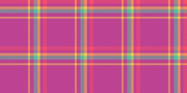 Tartansız doku, akış kontrolü vektörü gönder. Kavramsal ekose kumaş kumaş pembe ve kehribar renk paleti.