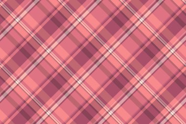 Yaratım dokusu tartan kontrolü, pijama desenli vektör tekstili. Kırmızı ve açık renk paletinde Daisy pürüzsüz arka plan kumaş ekoseli.