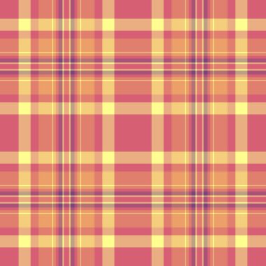 Adamın arka plan tartsız, podyum vektör desenli dokusu. Minimalist kumaş ekose tekstil kırmızı ve turuncu renk paleti kontrol.