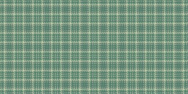 Özelleştirilmiş doku kontrolü, atölye arka planı ekose kumaşı. Nostalji vektörü, pastel ve yeşil renk paletinde dikişsiz tartan..