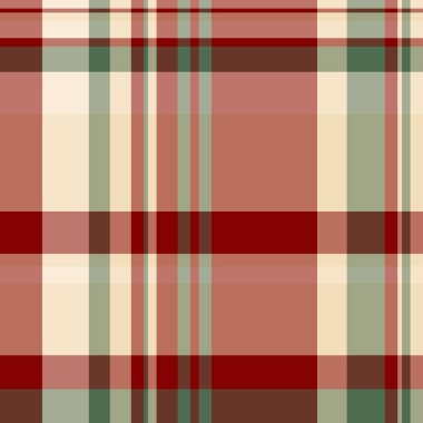Özelleştirilebilir tekstil dikişsiz vektör, menü dokusu kontrol deseni. Kusursuz arka plan ekose kumaş kırmızı ve pastel renk paleti.