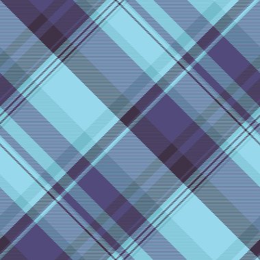 Meşhur kusursuz doku geçmişi, Viktorya tarzı vektör kontrolü. Cyan ve çivit rengi palette kumaş kumaş ekoseli kumaş..
