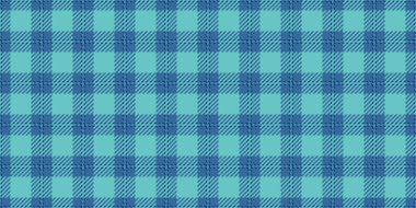 Çizgili ekose arka plan dokusu, estetik desenli tartan tekstili. Tüvit kumaş Cyan ve teal renk paletindeki pürüzsüz vektörü kontrol et.