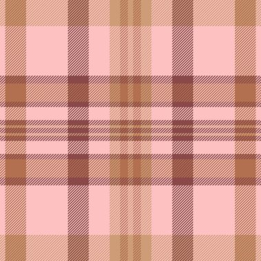Dışında tartan kontrol dokusu, sessiz arka plan vektör ekoseli. Düz desenli turuncu ve açık renkli kumaş paleti.