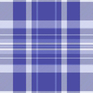 Panel desensiz tartan, kumaş desenli ekose arka plan. Boyutsal kumaş mavi ve beyaz renk paletinde tekstil vektörünü kontrol et.