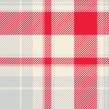 Güzel ekose kumaş arka plan, kusursuz çek tekstili. Açık gri ve antika beyaz renk paletinde etnik kumaş vektör deseni.