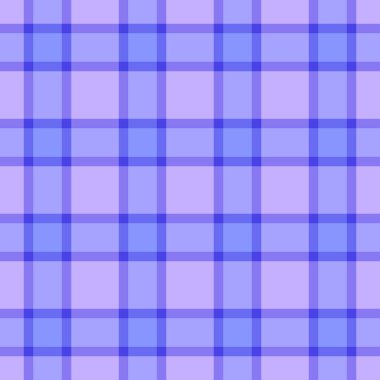 Gençlik tekstil dokusu, asimetrik desenli tartan vektörü. Ekoseyi çivit ve mavi renk paletinde renksiz boya.