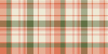 Soluk tartan arkaplan deseni, pahalı, pürüzsüz çek tekstili. Romantik kumaş vektör dokusu ekoseli kırmızı ve açık renk paleti.