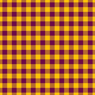 Dikdörtgen desenli kumaş vektörü, çek tartanı dekore et. Altın gelincik ve pembe renk paletinde kusursuz desenli ekose arka plan.