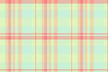 Koltuk, kumaş dokusunu, flanel kumaş desenini kontrol et. Işık ve turuncu renk paletinde fabrika ekosesiz vektör ekoseli.