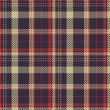 İskoç ekosesinin kusursuz deseni. Kumaş dokusunu kontrol ederek tekrarlanabilir arkaplan. Çizgili tekstil izinin düz vektör arkaplanı.