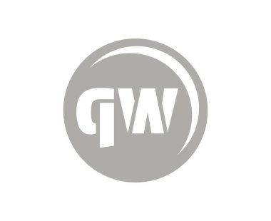 QW spor amblemi ya da takım logoti. Top mağazası, spor şirketi, eğitim ve kulüp rozeti için Q ve W harflerinin kombinasyonlu top logosu..