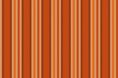 Satır desenli vektör arka plan, kabarık tekstil dikişsiz doku. Turuncu ve buğday rengi palette dikey çizgiler.