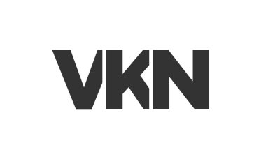 Güçlü ve modern kalın metinli VKN logo tasarım şablonu. Basit ve minimal tipografi içeren ilk tabanlı vektör logosu. Moda şirket kimliği.