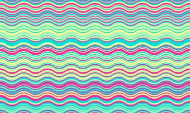 Dalgalı, parlak renklerde dalgalı çizgileri olan soyut bir arka plan, dalgalı, sıvı bir etki yaratıyor. Düz kıvrımlar ve dokulu çizgiler tasarıma zarafet, yaratıcılık ve canlılık ekler. Bu vektör dokunuşu, duvar kağıdı, tekstil veya grafik kullanımı için idealdir