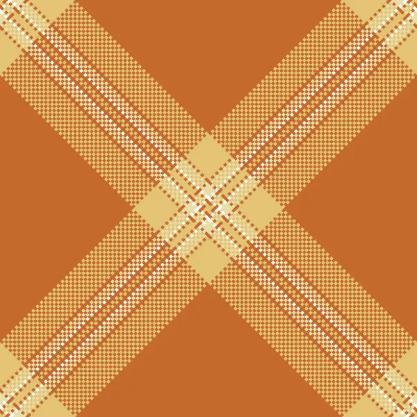 Okşama dokuyu kontrol et, kraliyet kumaşı. Kırsal tartan desenli turuncu ve kehribar renk paleti ekoseli vektör..