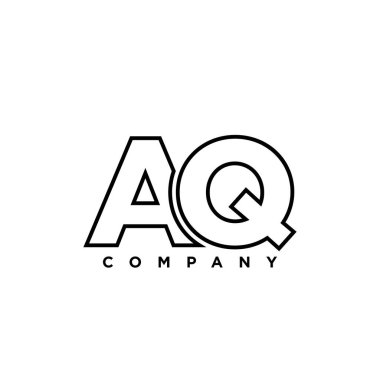 Moda harfi A ve Q, AQ logo tasarım şablonu. Şirket kimliği için asgari monogram tabanlı logotype.