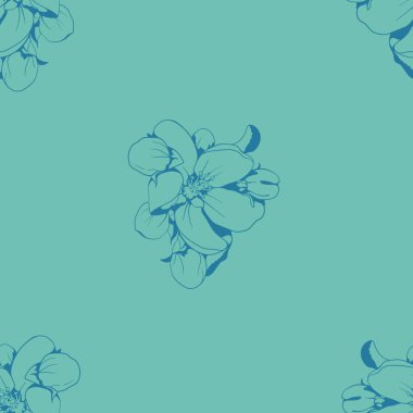 El çizimi çiçek desenli vektör tasarımı. Çiçekler basit süsler çiziyor..