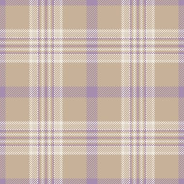 Ağ özgeçmiş kontrolü, vektörsüz ekoseli kumaş göster. Pastel ve beyaz renk paletinde sessiz desenli tartan tekstil dokusu.