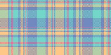 Temel tartan deseni, en iyi vektör dokusu tekstili. Mavi ve gök mavisi renk paletinde kusursuz arkaplan dokusunu kontrol et.